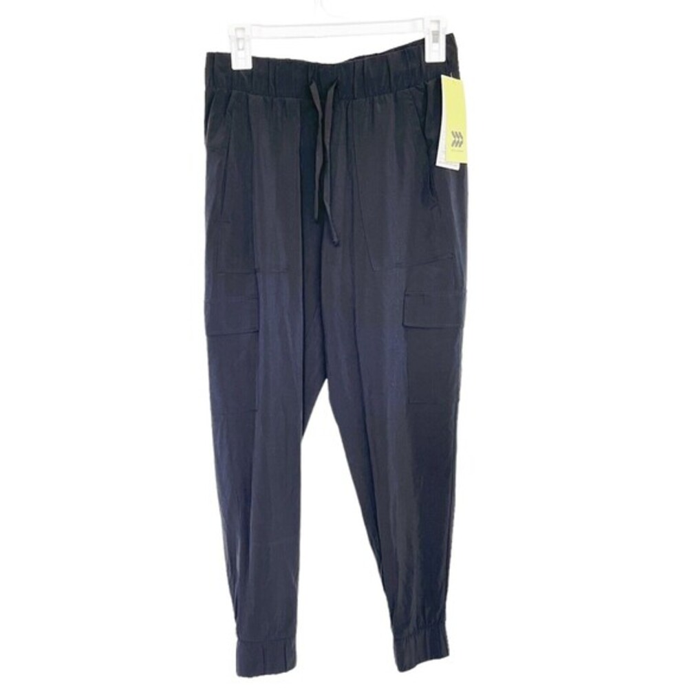 All in Motion Womens Joggers Black WorkOut Drawstring Pockets Lightweight Sz XS